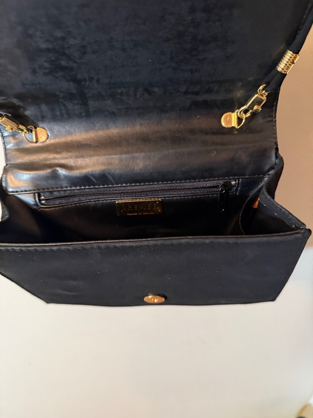 Vintage J. Renee Black Embroidered Christmas Tree Crossbody Bag or clutch - Picture 3 of 6